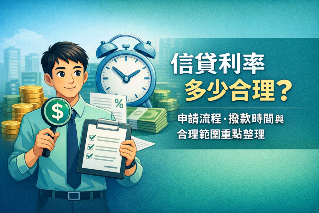 貸利率多少合理？申請流程、撥款時間與合理範圍重點整理