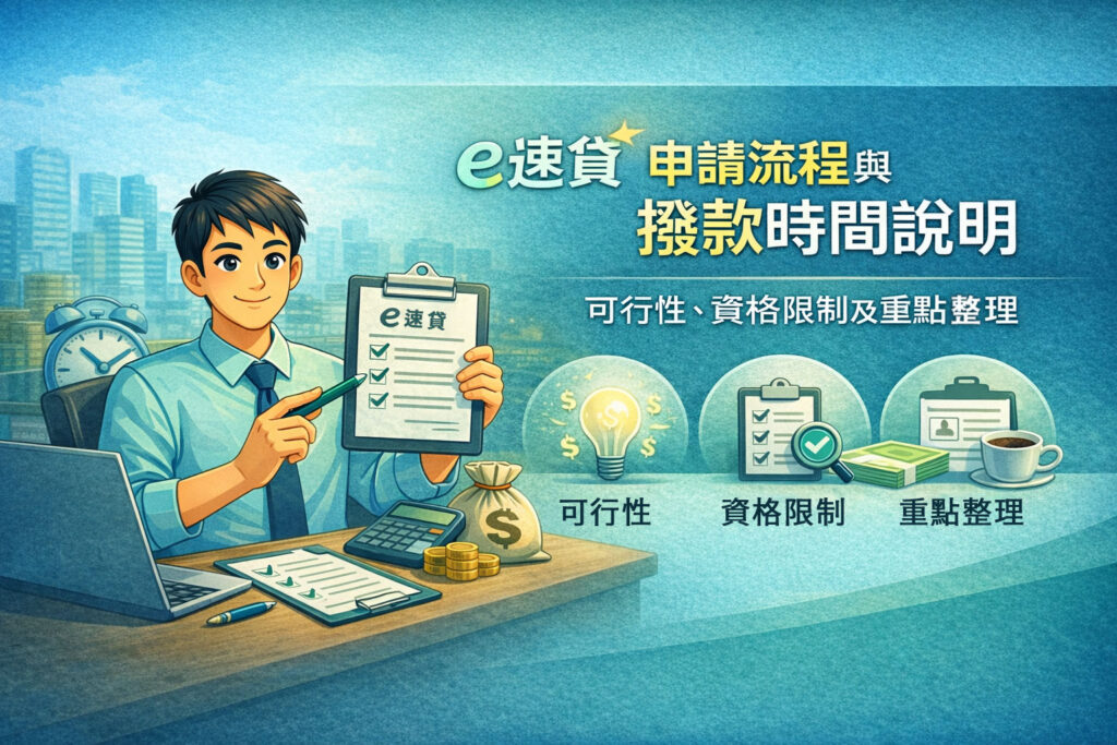 e速貸申請流程與撥款時間説明