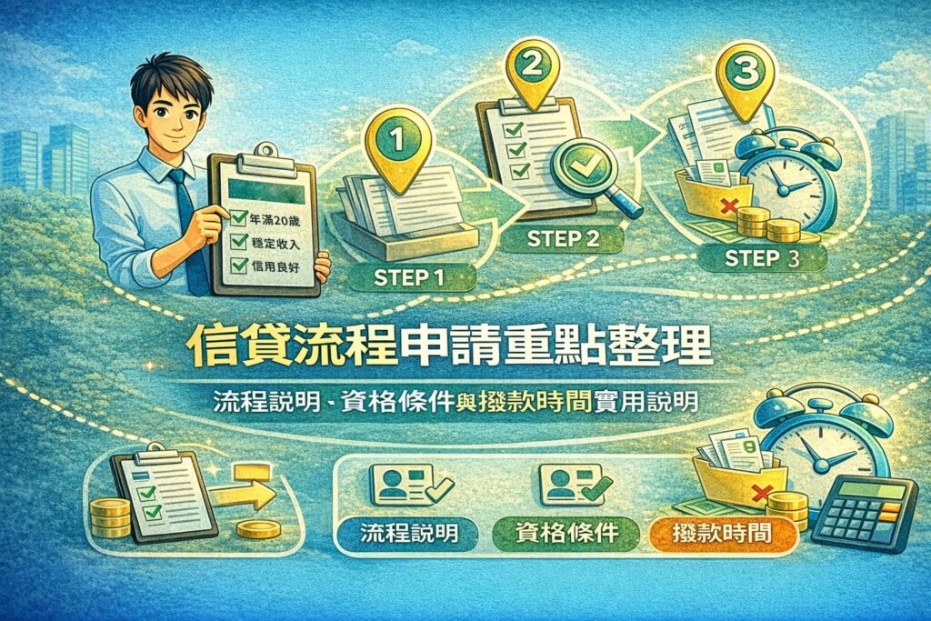 信貸流程申請重點整理-流程説明資格條件與撥款時間實用説明