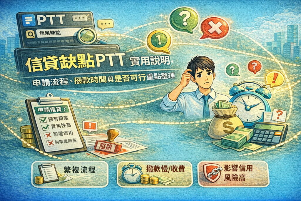 信貸缺點ptt實用說明申請流程撥款時間與是否可行重點整理