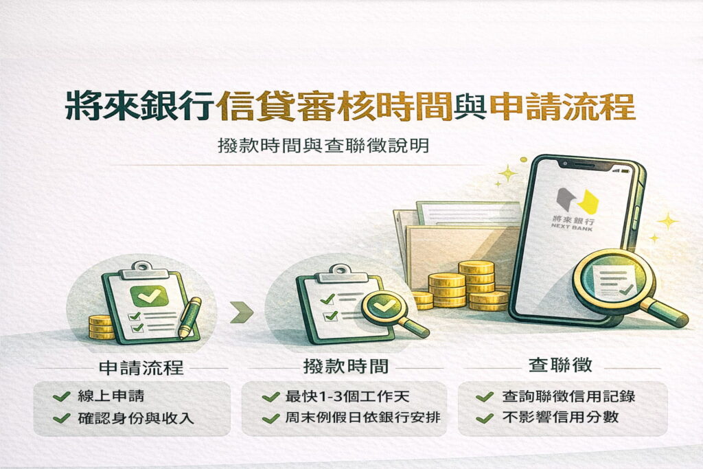 將來銀行信貸審核時間與申請流程重點整理撥款時間與查聯徵說明