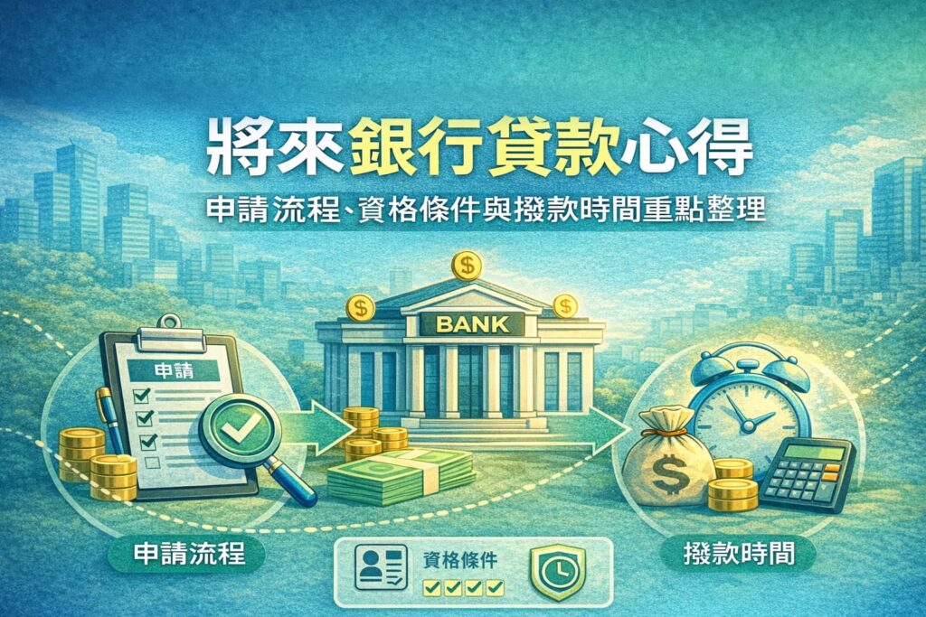 將來銀行貸款心得-申請流程資格與撥款時間重點整理