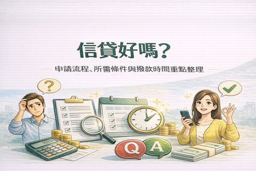 信貸好嗎申請流程所需條件與撥款時間重點整理