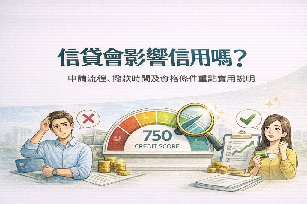 信貸會影響信用嗎申請流程撥款時間及資格條件重點實用說明