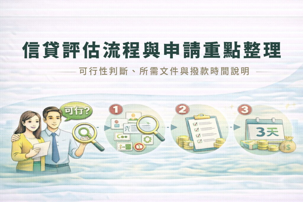 信貸評估流程與申請重點整理可行性判斷所需文件與撥款時間說明