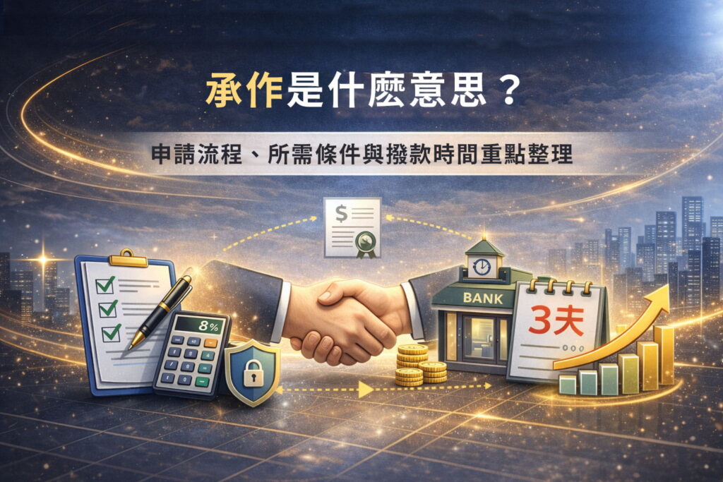 承作是什麼意思申請流程所需條件與撥款時間重點整理