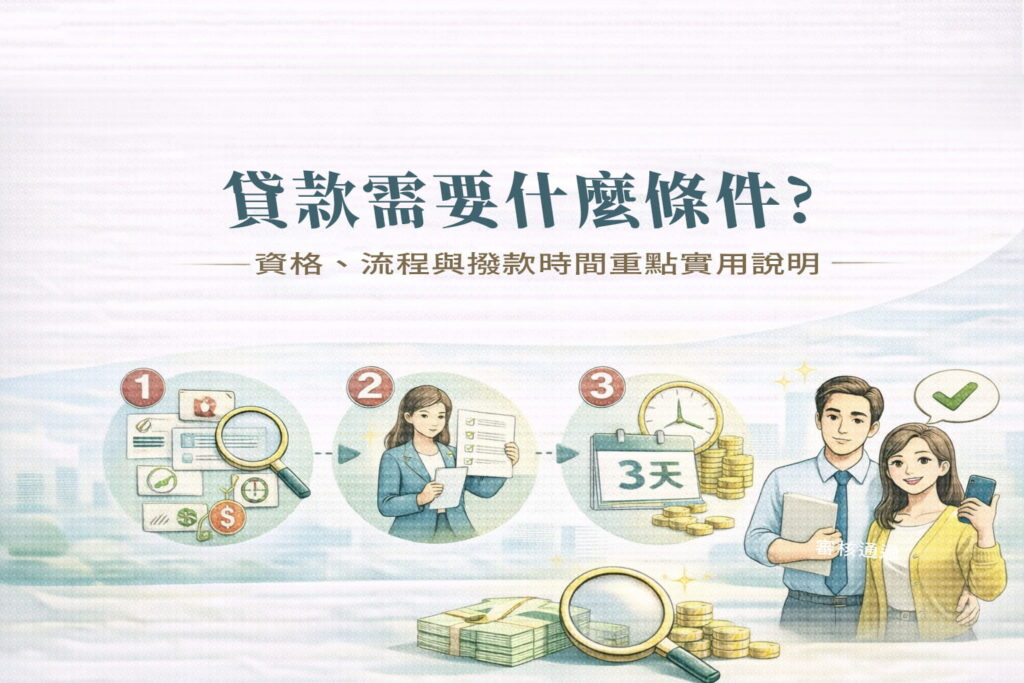 貸款需要什麼條件資格流程與撥款時間重點實用說明