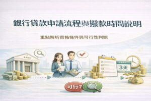 銀行貸款流程申請流程與撥款時間說明重點解析資格條件與可行性判斷