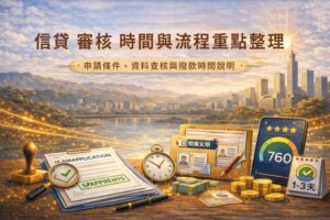信貸-審核-時間與流程重點整理申請條件資料查核與撥款時間說明