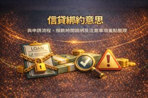 信貸綁約意思與申請流程撥款時間說明及注意事項重點整理