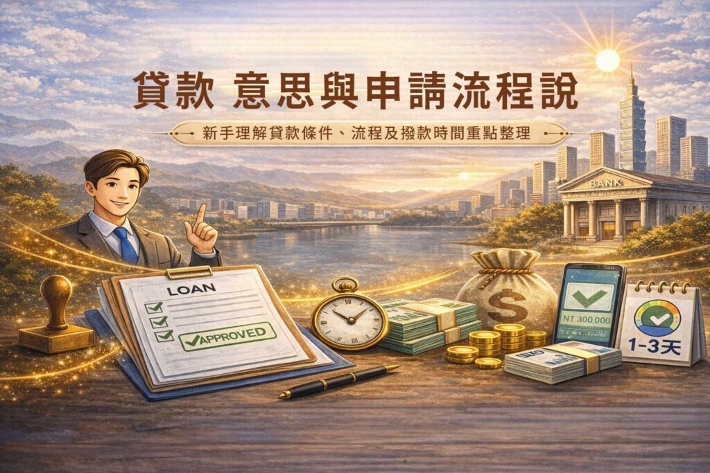 貸款-意思與申請流程說明新手理解貸款條件流程及撥款時間重點整