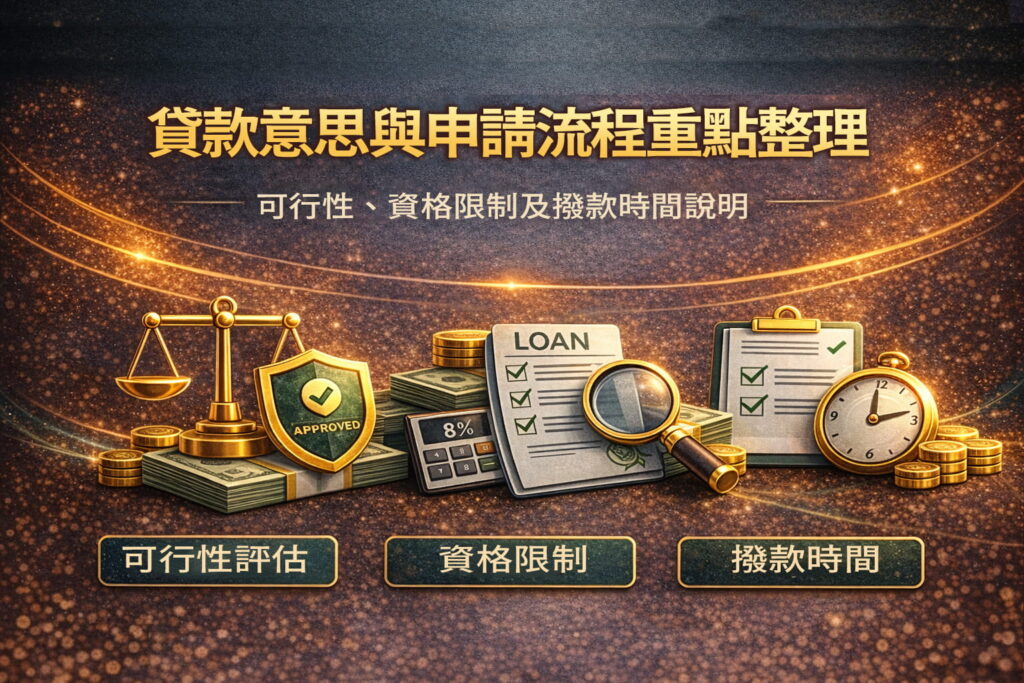 貸款意思與申請流程重點整理可行性資格限制及撥款時間說明