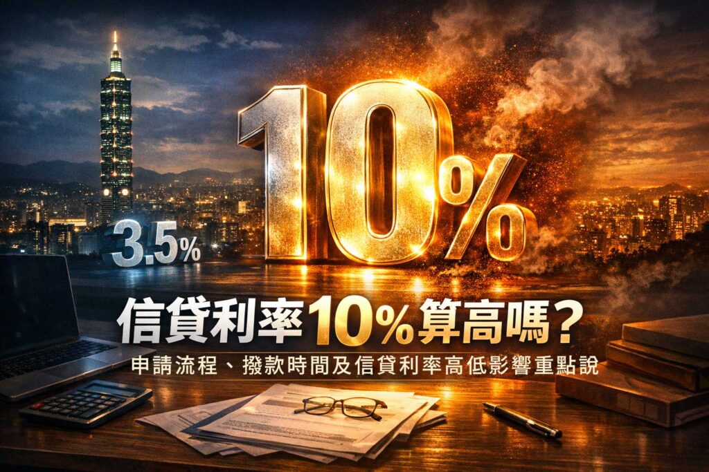 信貸利率10算高嗎申請流程撥款時間及信貸利率高低影響重點說明