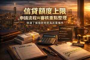 信貸額度上限申請流程與審核重點整理快速了解撥款時間與所需條件