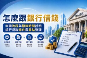 怎麼跟銀行借錢申請流程與撥款時間說明銀行貸款條件與重點整理