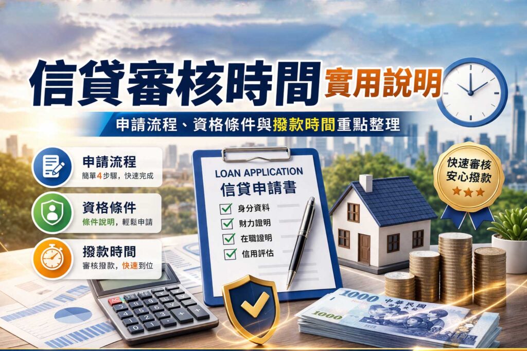 信貸審核時間實用說明申請流程資格條件與撥款時間重點整理