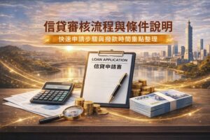 信貸審核流程與條件說明申請步驟所需資料及撥款時間重點整理