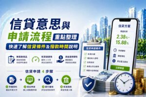 信貸意思與申請流程重點整理快速了解信貸條件及撥款時間說明