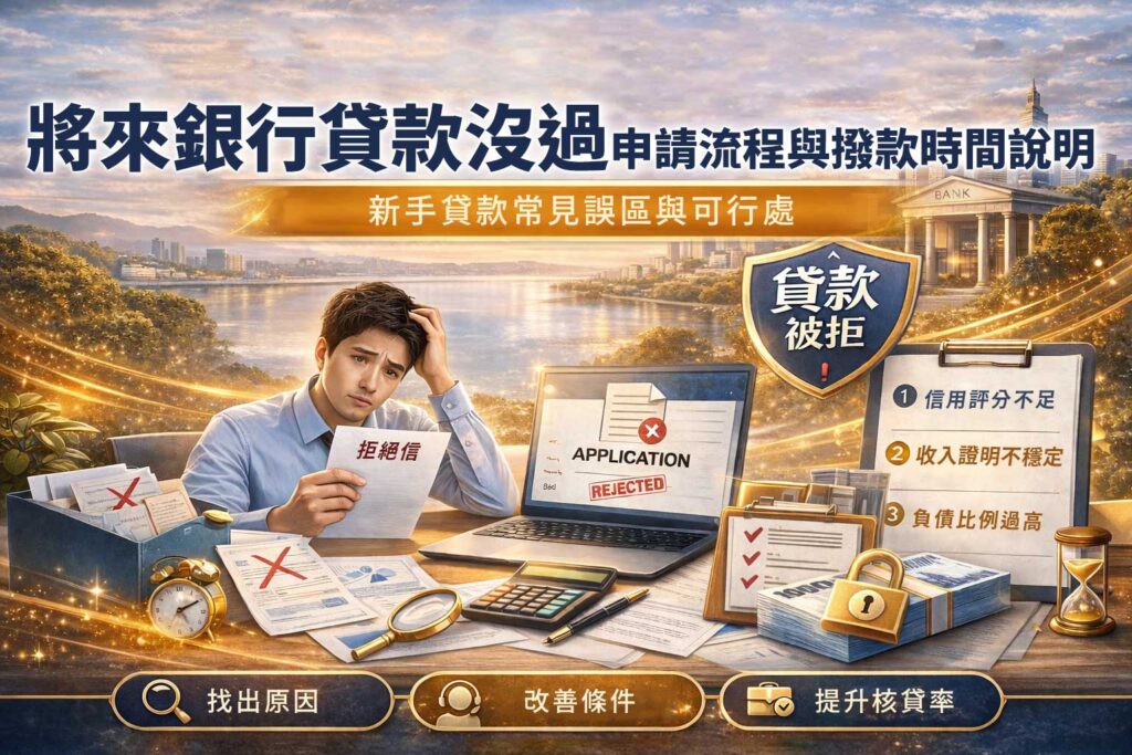 將來銀行貸款沒過申請流程與撥款時間說明新手貸款常見誤區與可行處