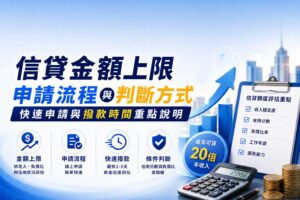 信貸金額上限申請流程與判斷方式，快速申請與撥款時間重點說明