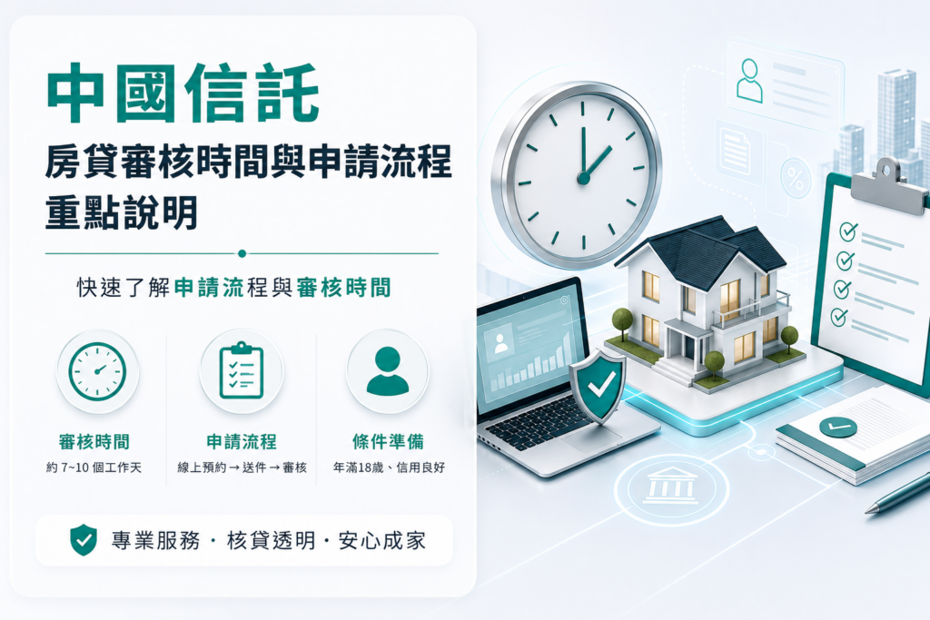 中國信託房貸審核時間與申請流程重點說明