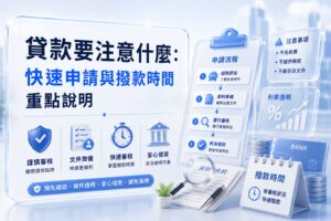 貸款要注意什麼快速申請與撥款時間重點說明